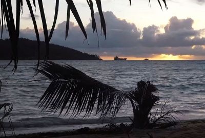 海滩上美丽的自然景色