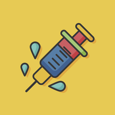 医院注射器矢量图标