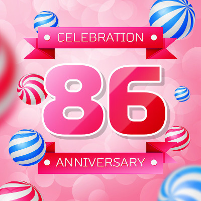 One 1 Years Anniversary Celebration Design. Confet