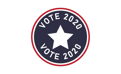 Vote 2020 badge.