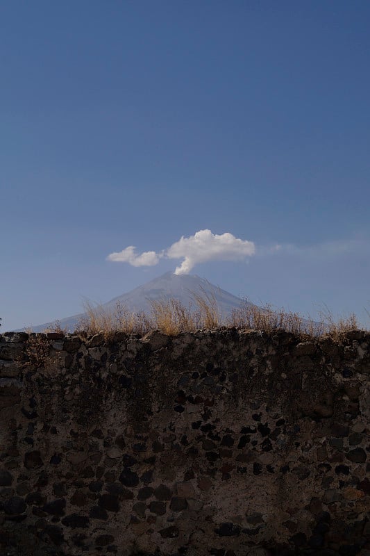 Popocatepetl火山喷气孔