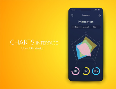 Fitness app. Ui ux design. UI design concept with 