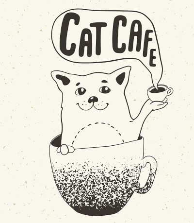 咖啡杯里的猫