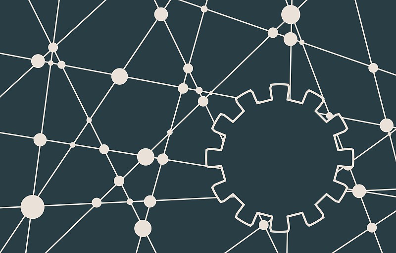 分子与通信背景。矢量插图。