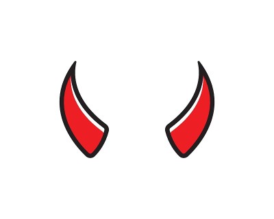 魔鬼角，动物角标志矢量图标