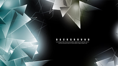 abstract background with glowing triangles that ov