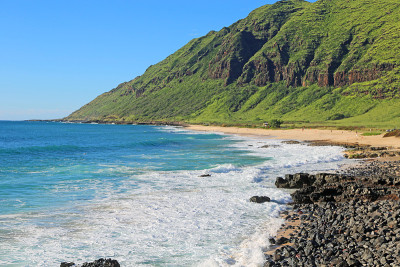 Ka 'ena点海滩