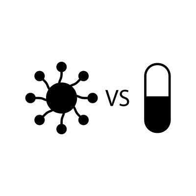 抗生素耐药性的图标