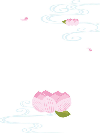 荷花流水