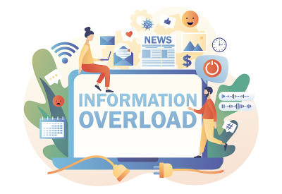 排毒的信息。信息过载。为了保护自己不受信息流和新闻的影响，小人物关掉了笔记本电脑。数字排毒。现代平面