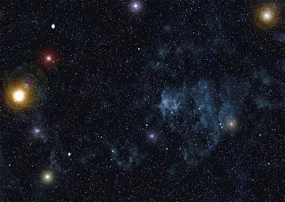 彩色星空外太空背景