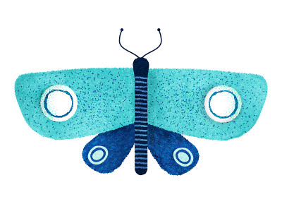 Blue Paper cut Butterfly illustration