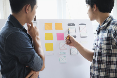 网页设计师，UX UI设计师规划应用手机