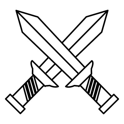 武士之剑孤立图标