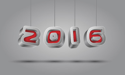 新年快乐3D文字挂线程。