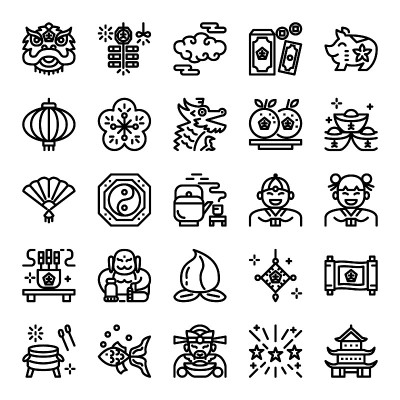 中国新年像素完美图标