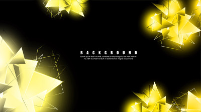 abstract background with glowing gold triangles th