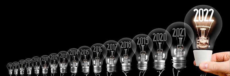 2022年新年的灯泡