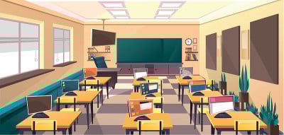 学校教室室内