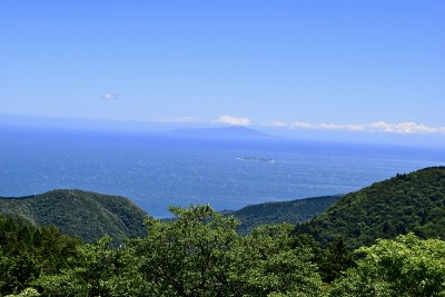 神奈川相模湾的景色。