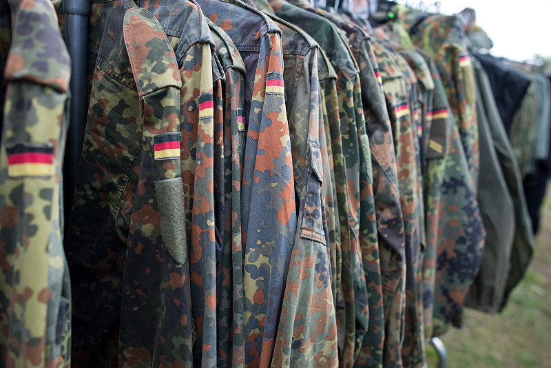 德国制服的特写。