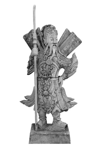 曼谷卧佛寺的中国武士石雕