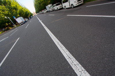 在东京青山，美丽的道路
