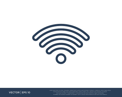 Wifi信号符号图标矢量插图设计编辑可调整大小EPS 10