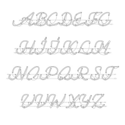 白色氖气大写脚本字体