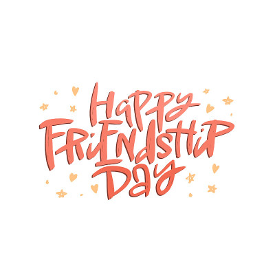 Happy Friendship day vector lettering quote, vecto