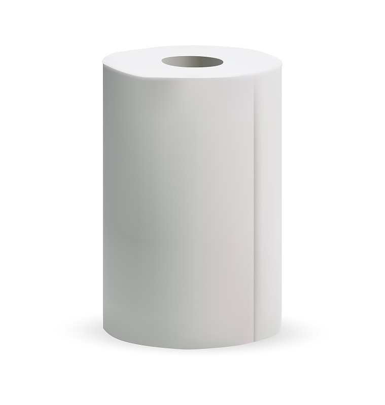 Mockup paper towel tissue roll absorbent isolated