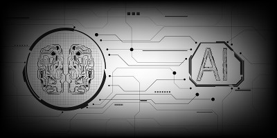抽象大数据计算技术矢量图。