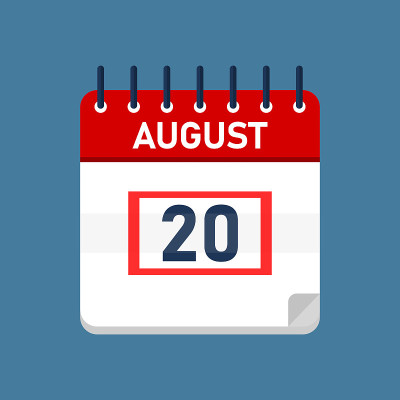 日历八月二十日