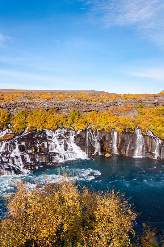 Hraunfossar瀑布、冰岛