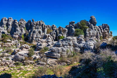 El Torcal de Antequera, Andalusia, Spain，在Antequer