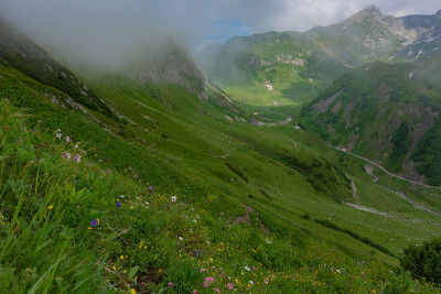 在山里的路上