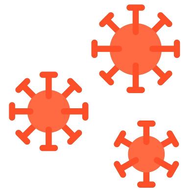 病毒或细菌载体插图，平面风格图标