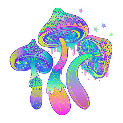 神奇的蘑菇。迷幻幻觉。