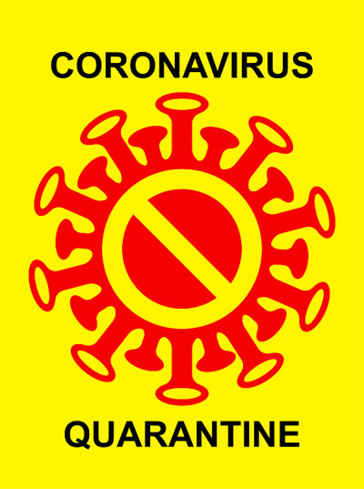 Сoronavirus检疫海报。