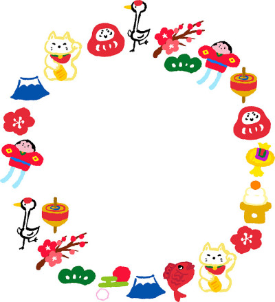 过年料圆框