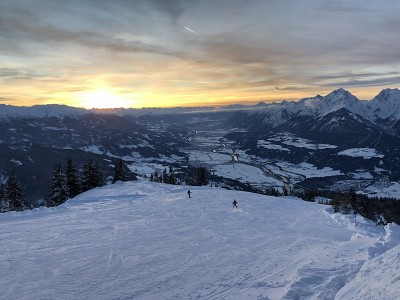 冬天，在蒂罗尔的Schwaz Wattens Innsbruck附近的hecher Pillberg