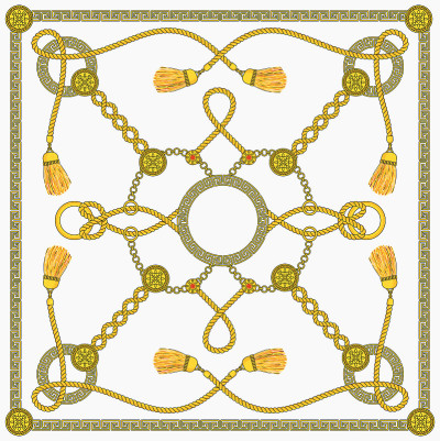 Chain patten square scarf design. Fashion accessor