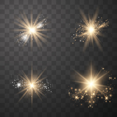星突然爆炸。向量发光