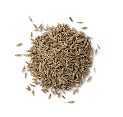 小茴香放在白色背景上