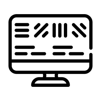 散光测试眼科学线图标矢量插图