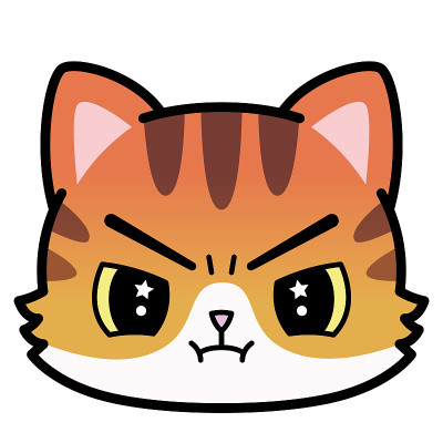 孤立可爱的愤怒猫表情