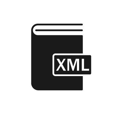 黑皮书XML格式图标。矢量图