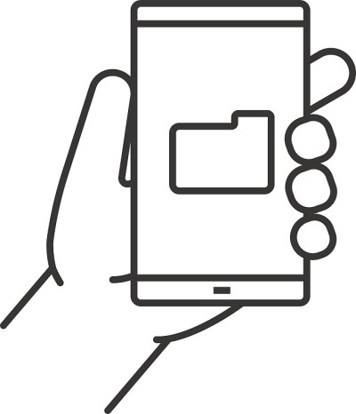 手持智能手机图标