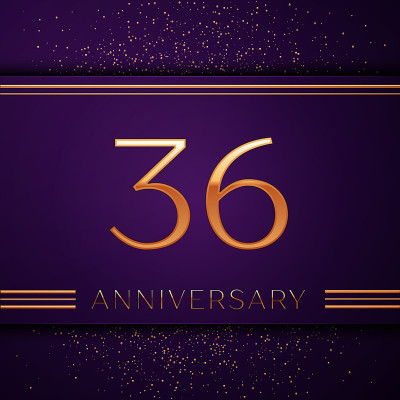 Realistic Thirty six Years Anniversary Celebration