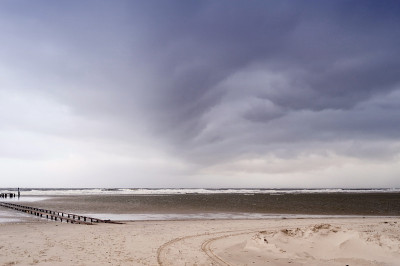 海滩的Amrum